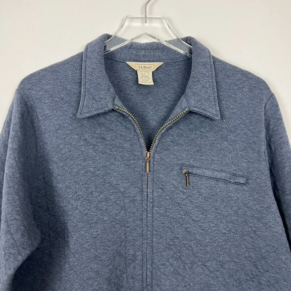 L.L. Beane Barn Jacket Womens Large Blue Quilted Transitional Shacket - Picture 2 of 12